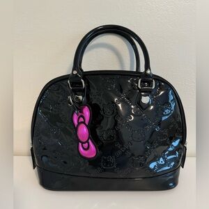 Y2K Hello Kitty Loungefly Embossed Black Patent Leather Bag